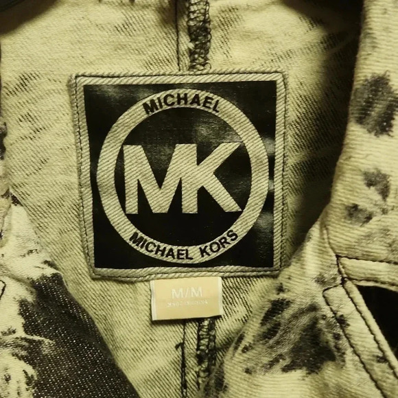 MICHAEL Michael Kors Bleached Tie-Dye Pattern Double Breasted Pea Coat Jacket - Picture 2 of 7